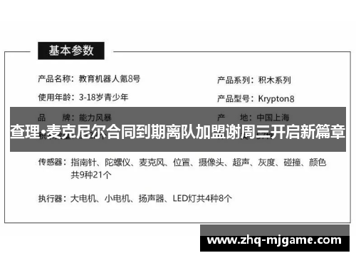查理·麦克尼尔合同到期离队加盟谢周三开启新篇章 查理·麦克尼尔合同到期离队加盟谢周三开启新篇章